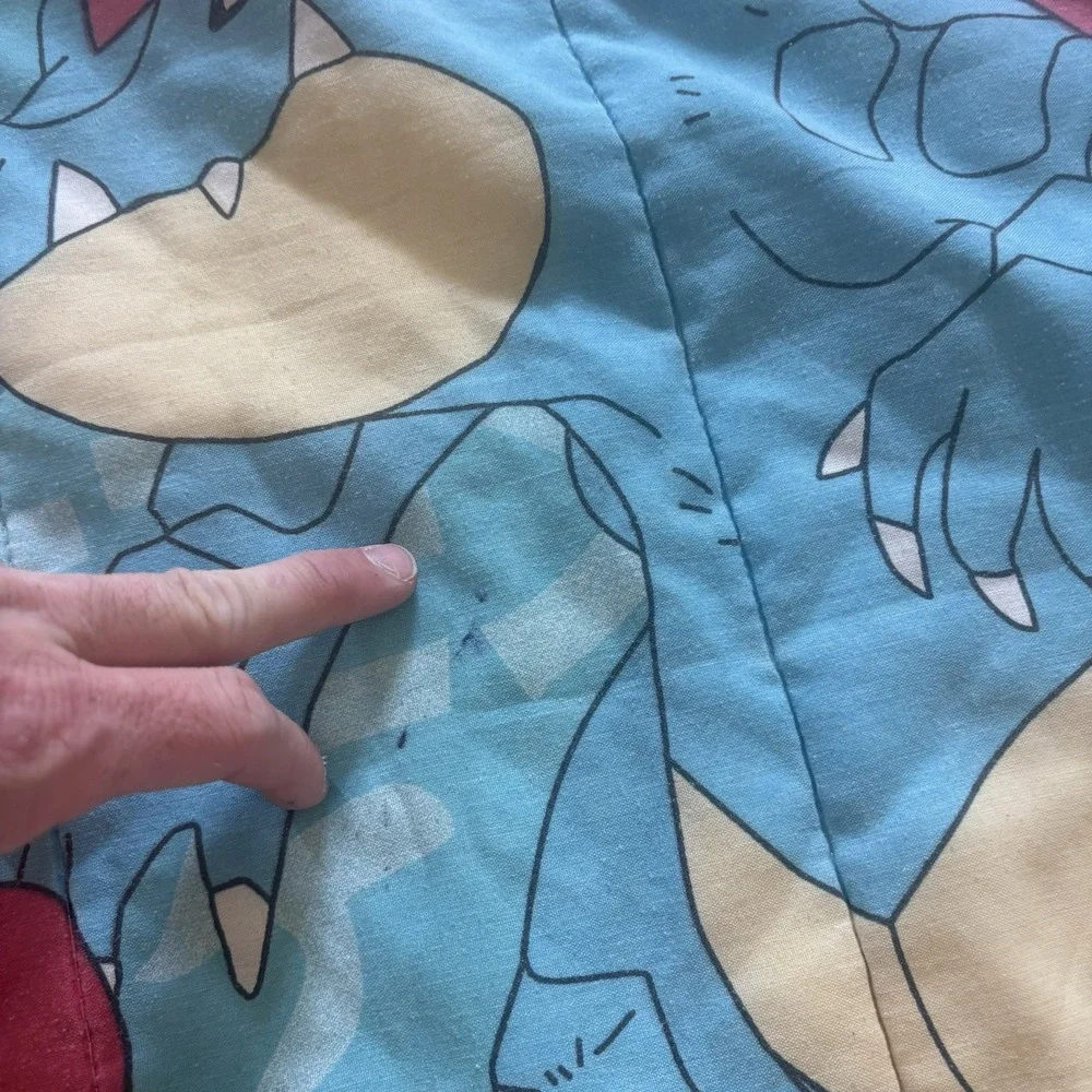 Vintage 1998 Pokemon Bed Comforter Blanket Nintendo Rare Video Game 86x58 RARE